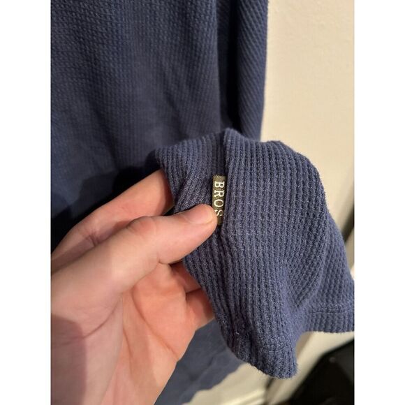 Howler Brothers Mens Size Large Blue Long Sleeve Thermal Waffle Henley Shirt - Picture 3 of 8